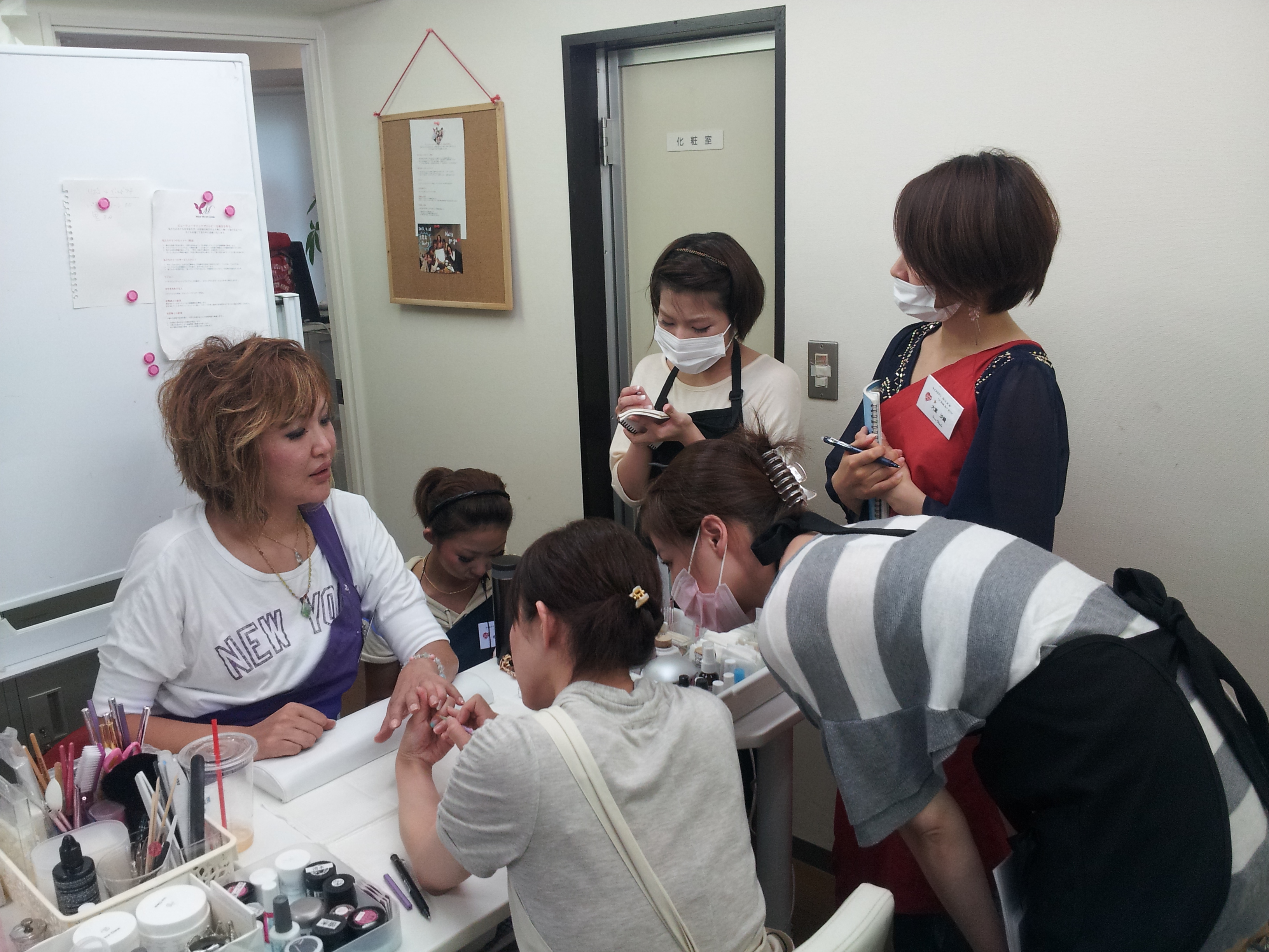 福岡県 鹿児島県から来たネイリストnさんとiさん スクール２日目 ネイルスクール東京msアート ネイル学校 ネイルサロンワークマスター ブログ